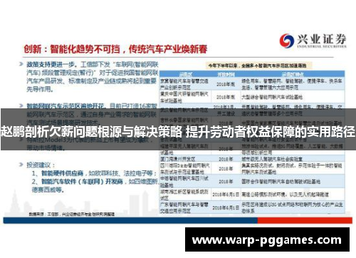 赵鹏剖析欠薪问题根源与解决策略 提升劳动者权益保障的实用路径